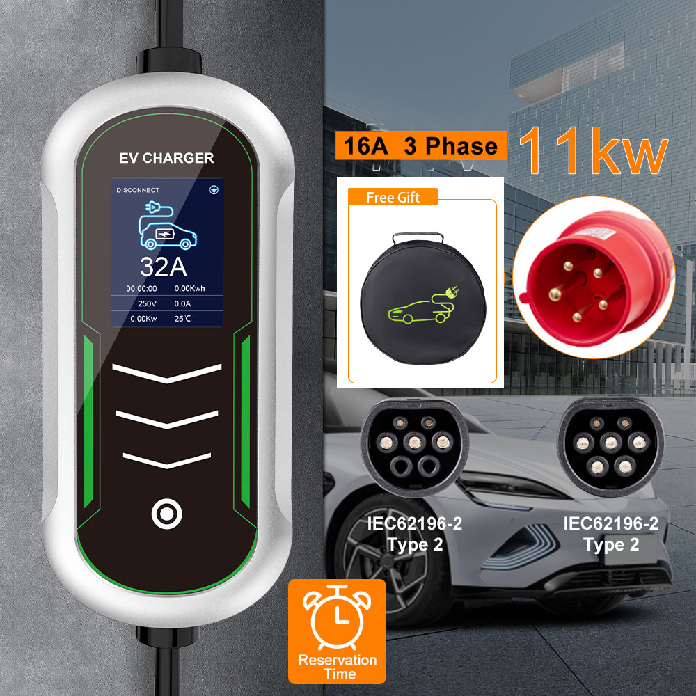 Portable Ev Charger 32A Type 2 Cee Plug - IPENGEN 11KW EV chargeur Portable Type2
