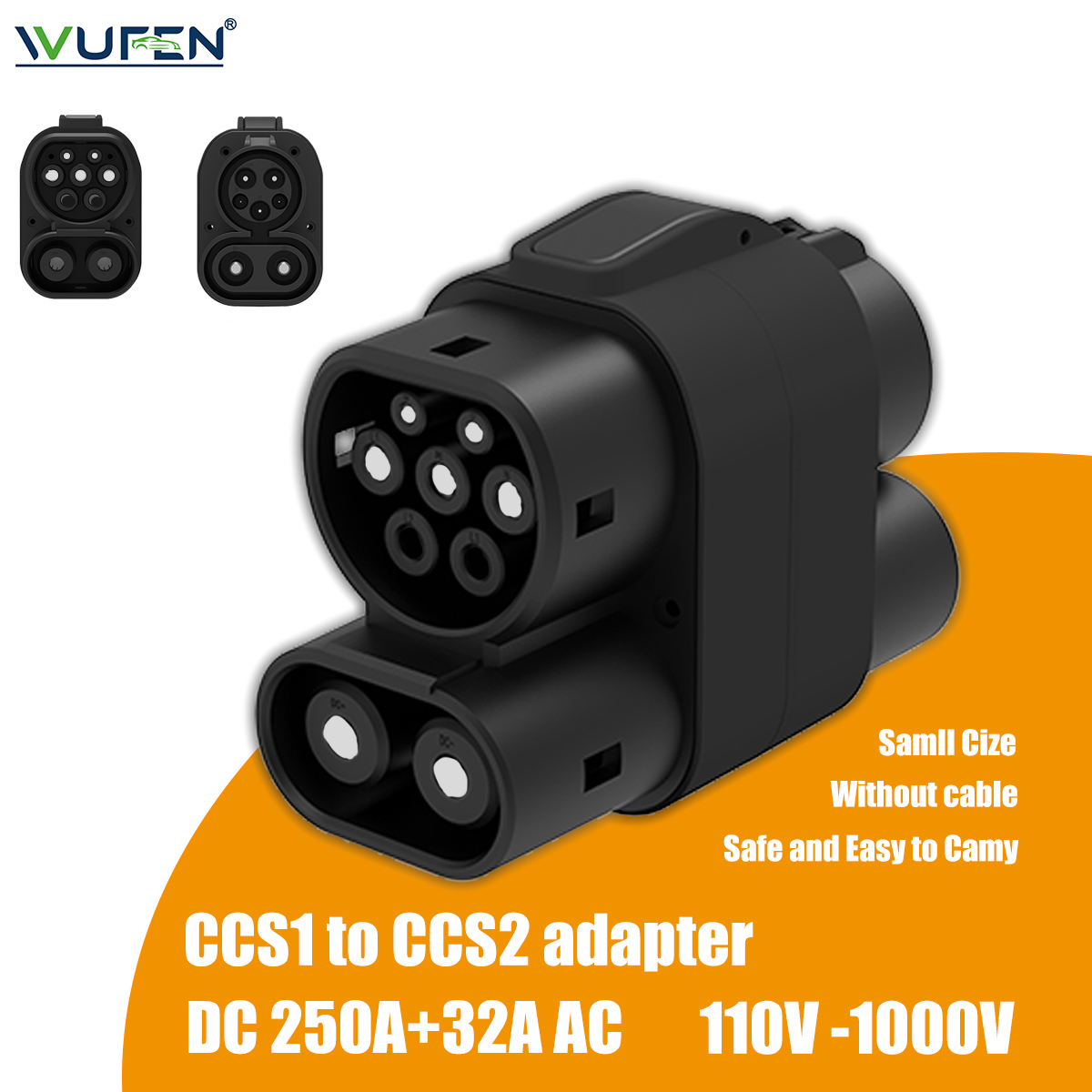 Ccs2 To Ccs1 Fast Charge Adapter 250Kw - WUFEN 250A + 32A CCS1 chargeur