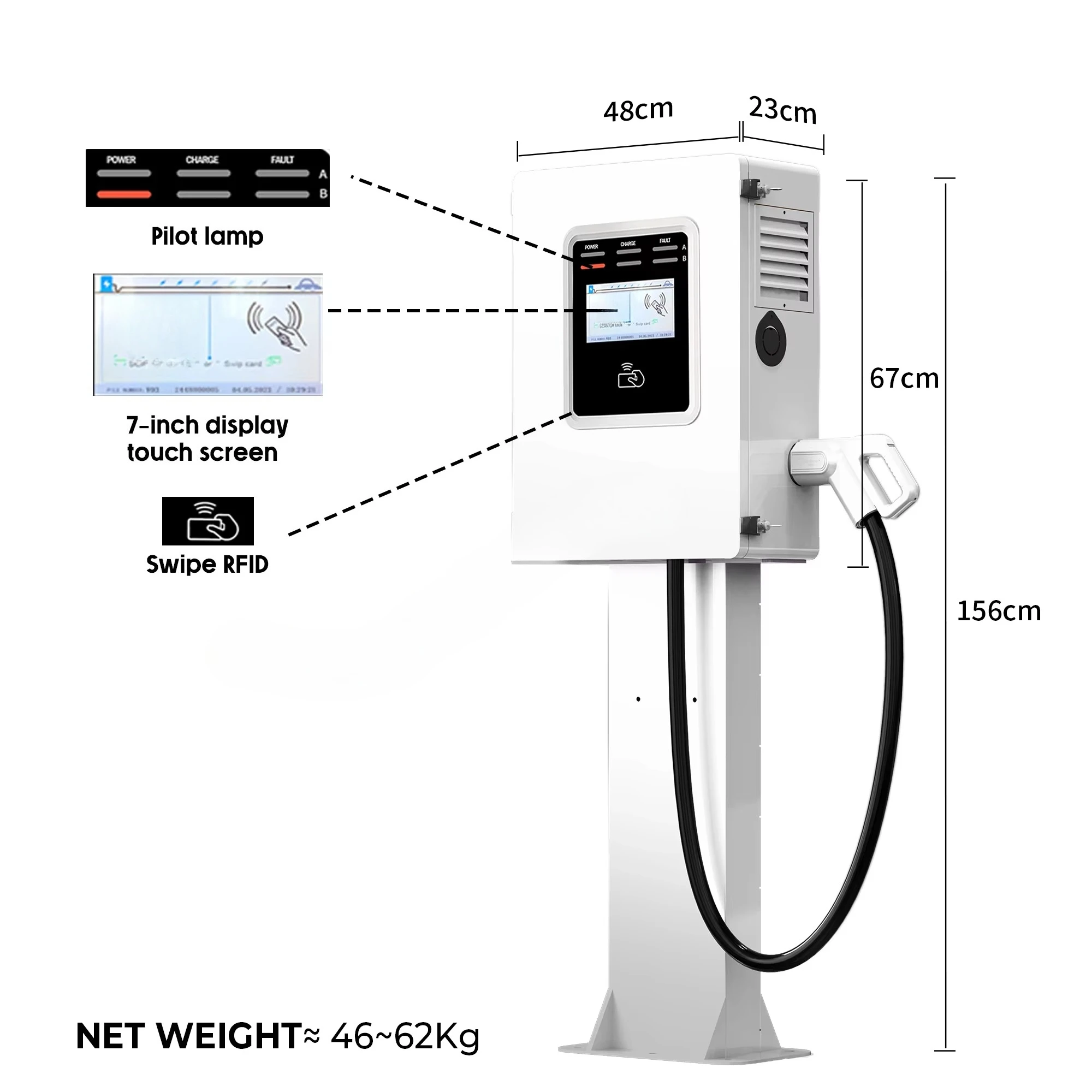 Borne de Recharge Commerciale  - Dc Fast Charger 30Kw Wallbox Commercial avis et prix