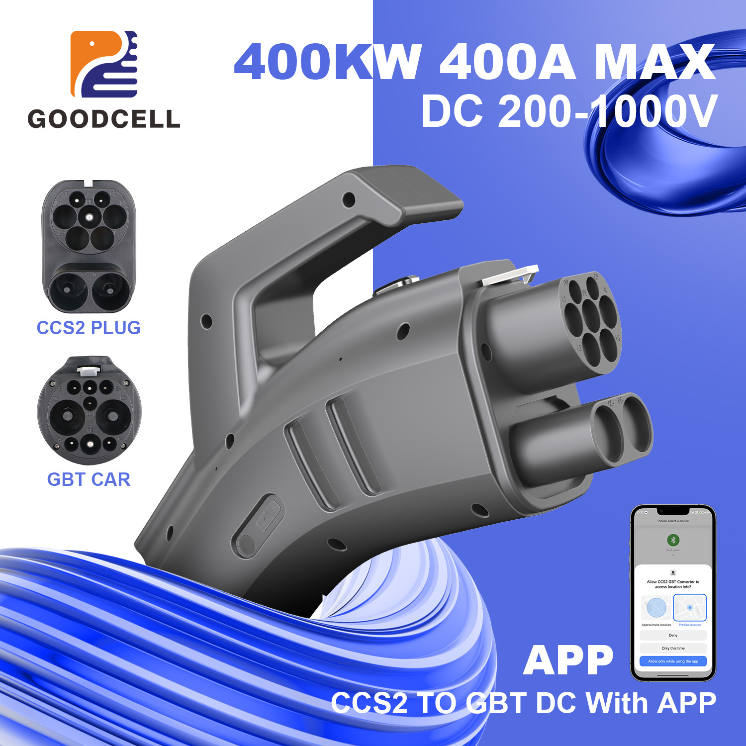 GOODCELL CCS2 vers GB/T EV ada - Gb/T To Ccs2 200A Fast Charging Adapter avis et prix