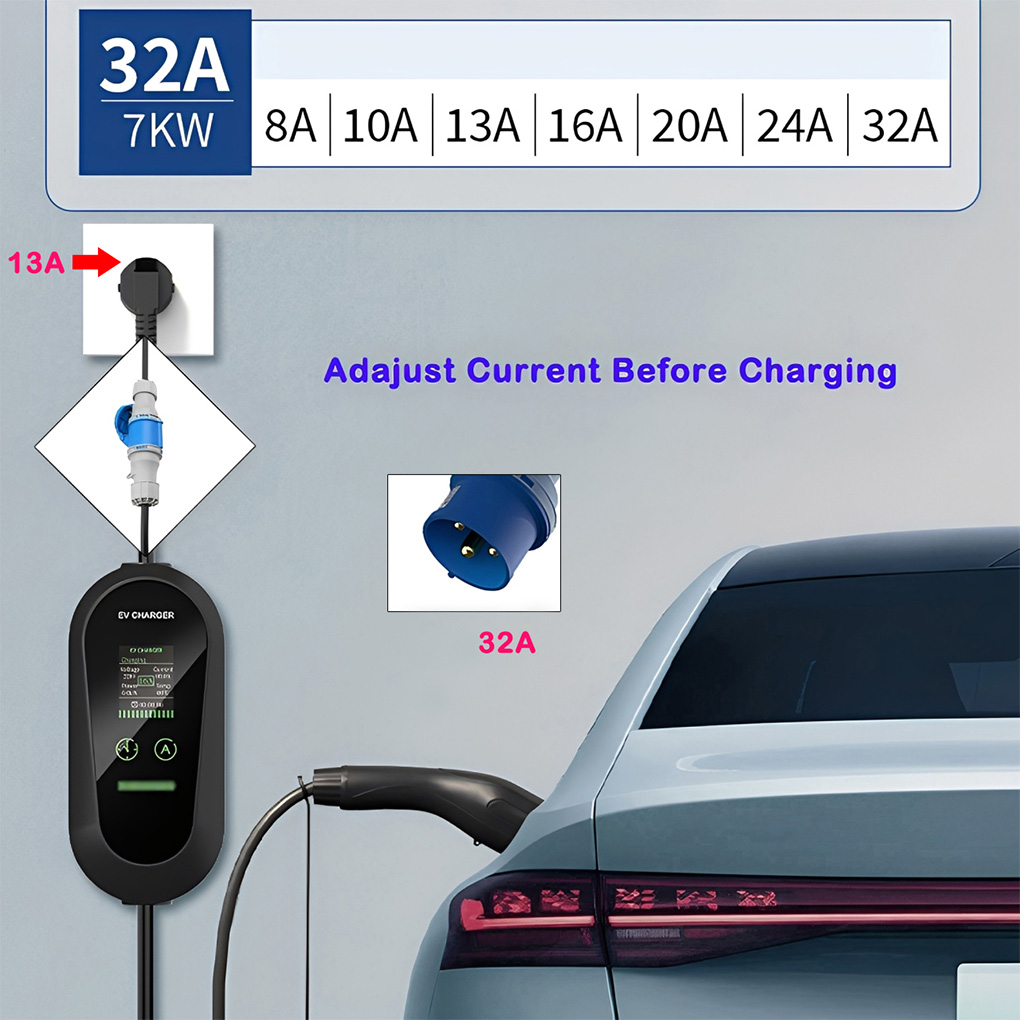 Chargeur de voiture Portable E - Portable Ev Charger 32A Type 2 Cee Plug avis et prix